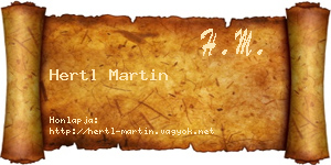 Hertl Martin névjegykártya